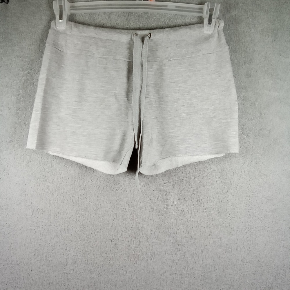Derek‎ Heart Womens Heather Gray Drawstring Lounge Shorts Size M Fleece Lined